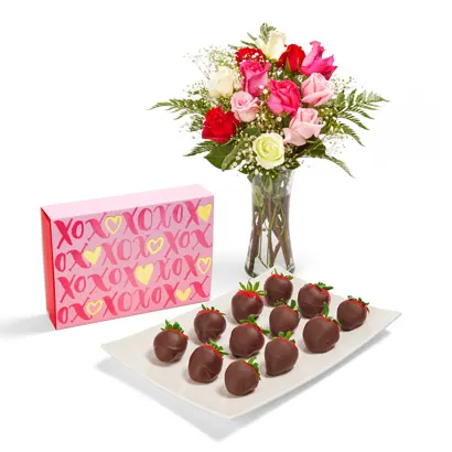 Xs and Os with Roses Bundle