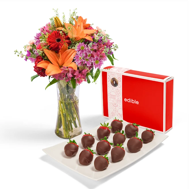 Flowers with <br>Dipped Berries