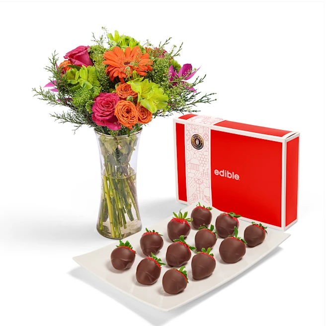 Flowers with <br>Dipped Berries